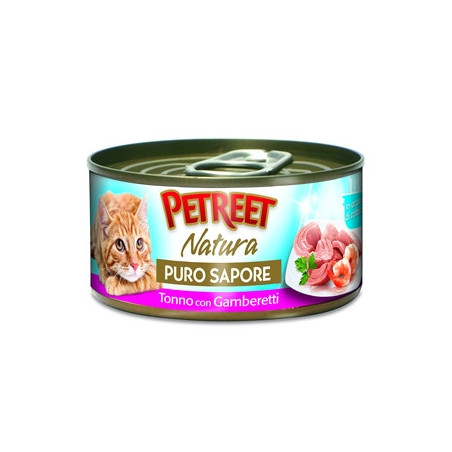 PETREET Natura Puro Sapore Tonno con Gamberetti 70 gr. - 