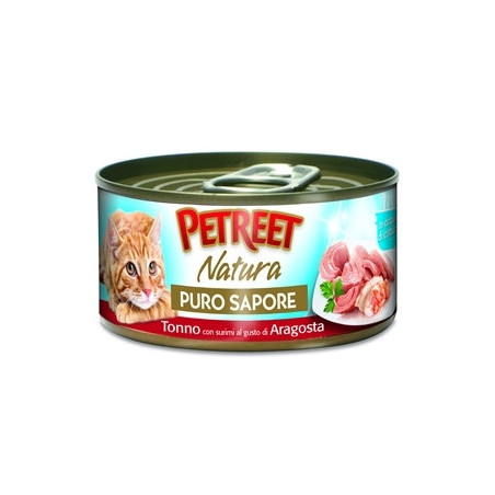 PETREET Natura Puro Sapore Tonno con Surimi gusto Aragosta 70 gr. - 