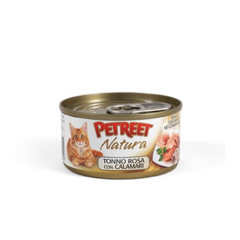 PETREET Natura Pink Tuna with Squid 70 gr.