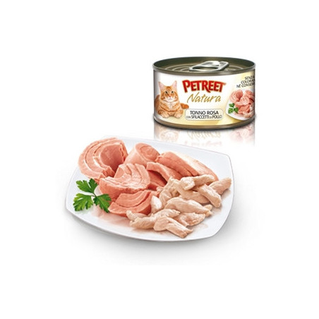 PETREET Natura Tonno Rosa con Sfilaccetti di Pollo 70 gr. - 