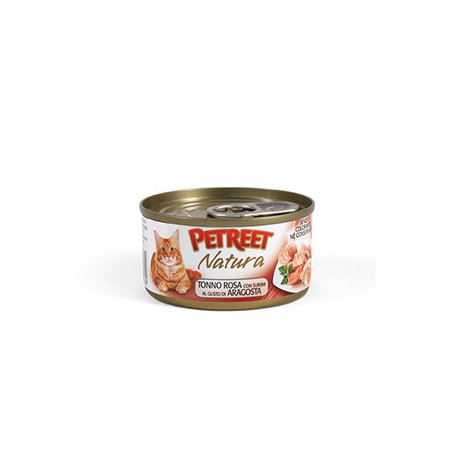 PETREET Natura Tonno Rosa con Surimi al Gusto Aragosta 70 gr. - 