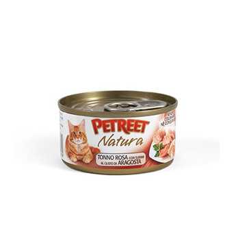 PETREET Natura Tonno Rosa con Surimi al Gusto Aragosta 140 gr. - 