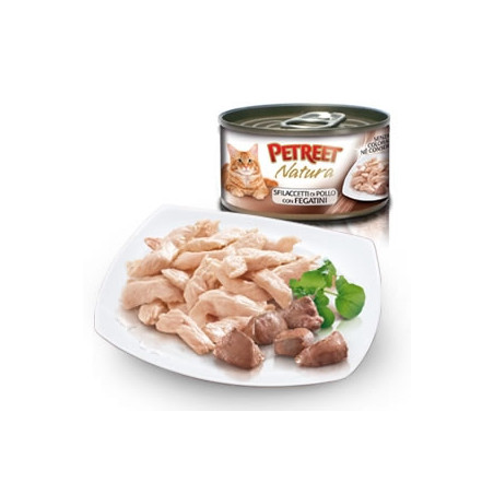 PETREET Sfilaccetti di Pollo con Fegatini 70 gr. - 