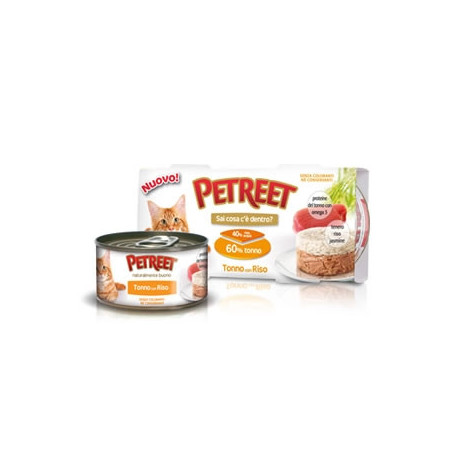 PETREET Tradizionale Tonno con Riso Multipack (6 lattine da 85 gr.) - 