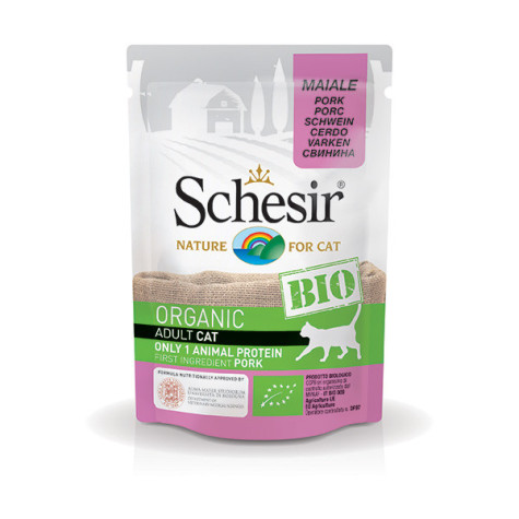 SCHESIR Bio Organic Adult Cat Maiale 85 gr. - 