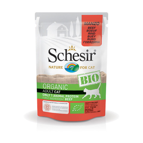 SCHESIR Bio Organic Adult Cat Beef 85 gr.