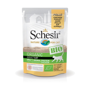 SCHESIR Bio Organic Adult Cat Chicken 85 gr.