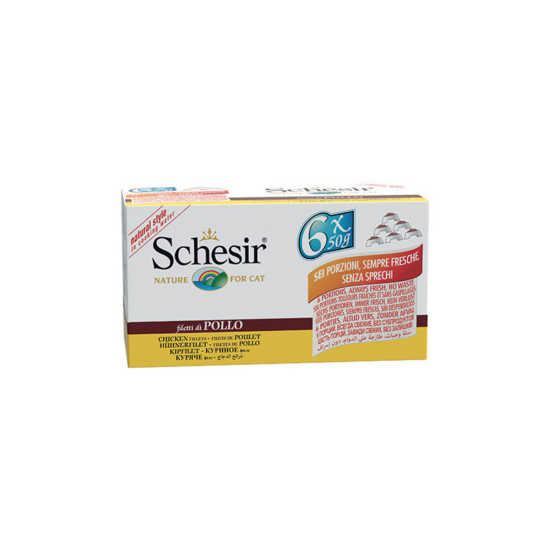 SCHESIR Natural Chicken Fillets in Cooking Water (6 cans of 50 gr.)