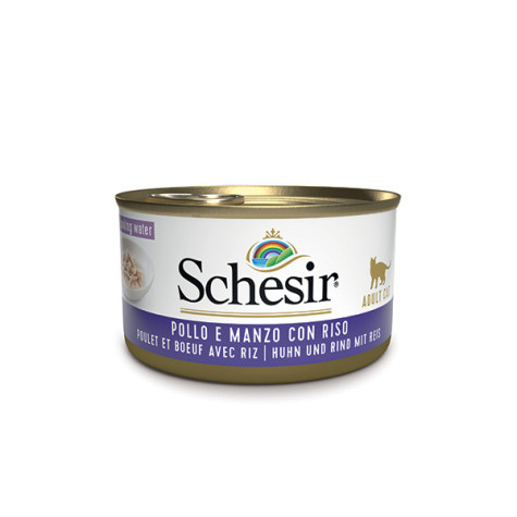 SCHESIR Chicken Fillets with Beef Fillets and Rice in Water 85 gr.