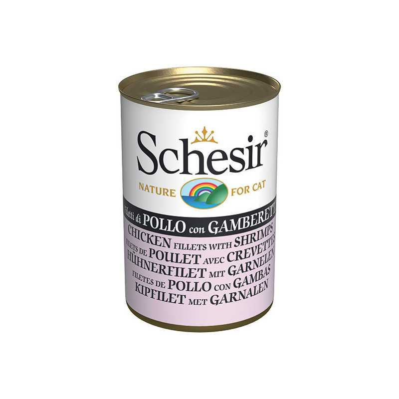 SCHESIR Filets de Poulet avec Crevettes en gelée 140 g. SCHESIR Filets de Poulet avec Crevettes en gelée 140 g.