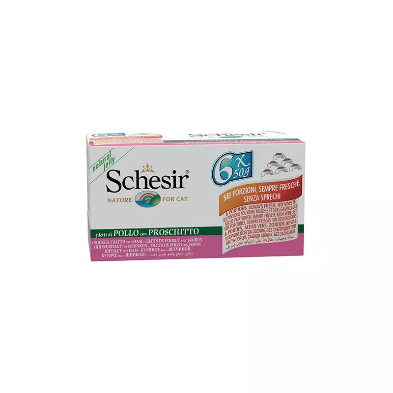 SCHESIR Hähnchenfilets mit Schinken in Gelee 6X50 gr