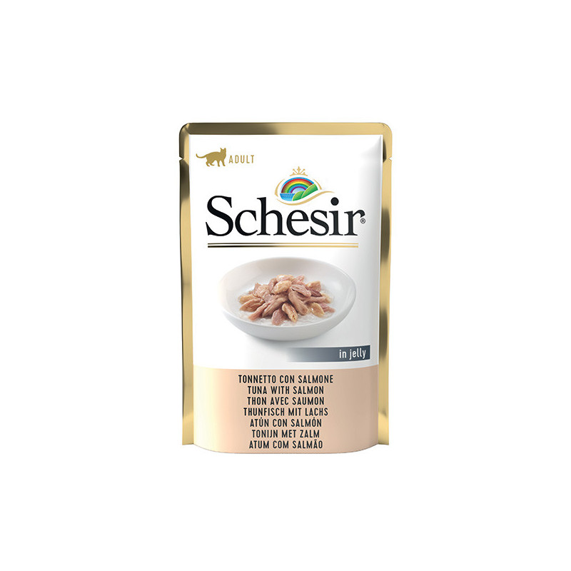 SCHESIR Filetti di Tonnetto e Salmone in Gelatina 85 gr.