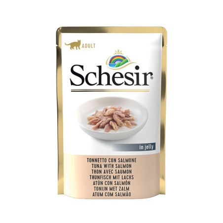 SCHESIR Filetti di Tonnetto e Salmone in Gelatina 85 gr. - 