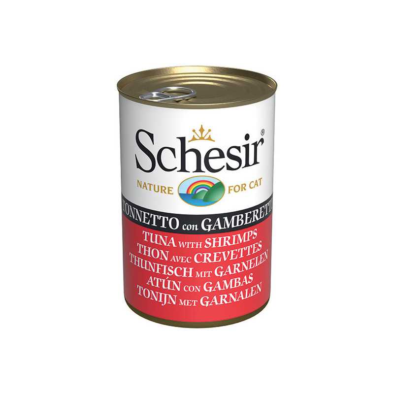 SCHESIR Tonnetto avec Crevettes en gelée 140 g. SCHESIR Tonnetto avec Crevettes en gelée 140 g.