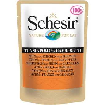 SCHESIR Tonnetto e Pollo con Gamberetti in Gelatina 50 gr. -