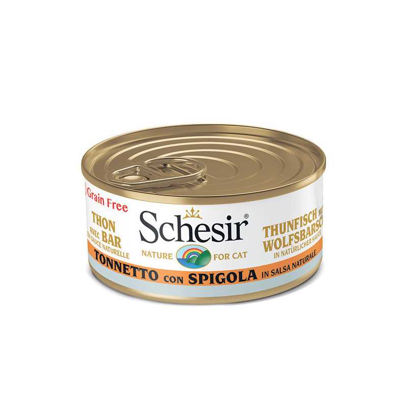 SCHESIR Tonnetto avec Bar en sauce Naturel 70 g. SCHESIR Tonnetto avec Bar en sauce Naturel 70 g.