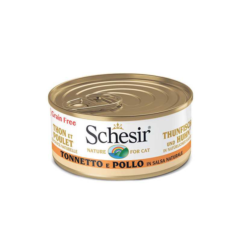 SCHESIR Tonnetto et Poulet en sauce Naturel 70 g. SCHESIR Tonnetto et Poulet en sauce Naturel 70 g.