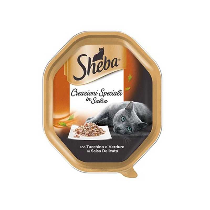 SHEBA Creazioni Speciali avec Dinde et Légumes en sauce Delicata 85 g. SHEBA Creazioni Speciali avec Dinde et Légumes en sauce Delicata 85 g.