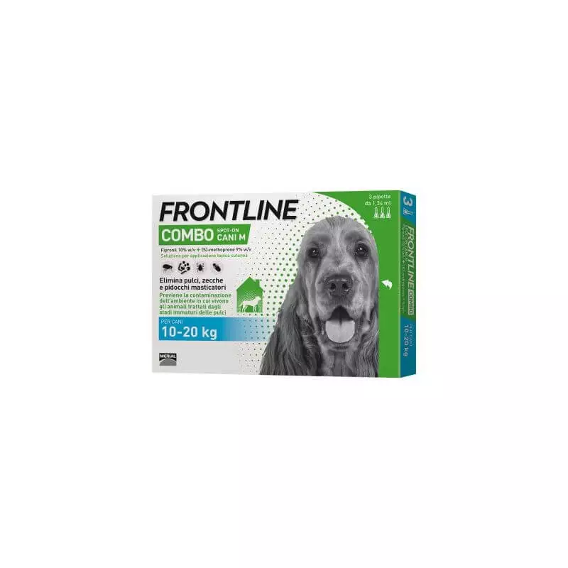 Frontline combo medium dogs 3 pipettes 10-20 kg - 1.34 ml