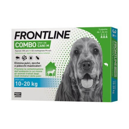 Frontline combo cani medi 3 pipette 10-20 kg - 1,34 ml - 