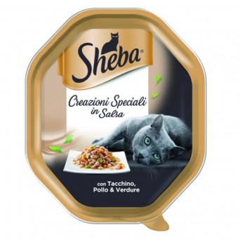 SHEBA Special Creations in Sauce mit Putenhuhn und Gemüse 85 gr.