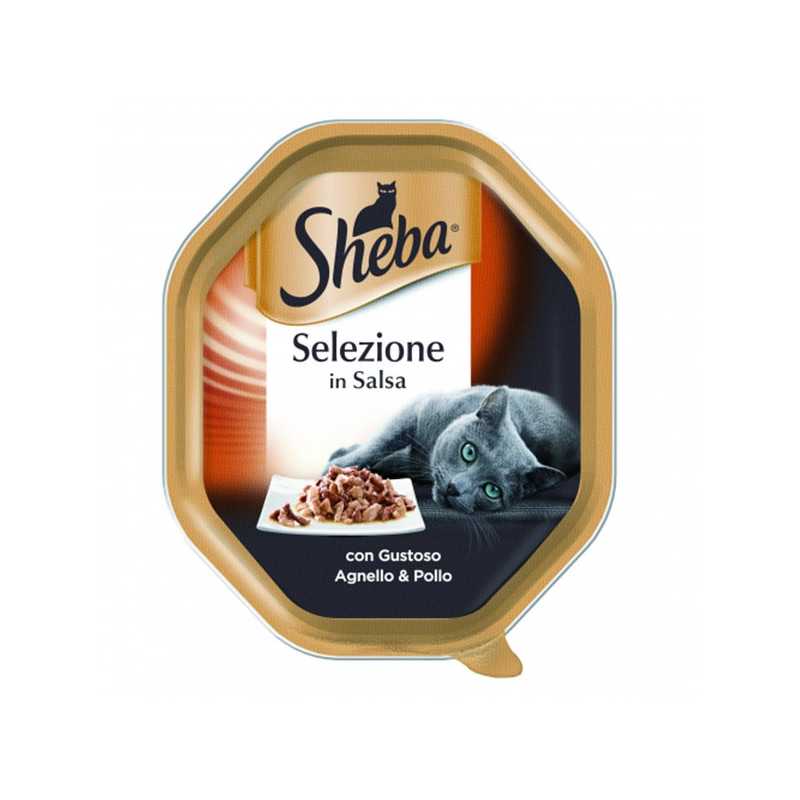 SHEBA Selezione en sauce avec gustoso Agneau et Poulet 85 g. SHEBA Selezione en sauce avec gustoso Agneau et Poulet 85 g.