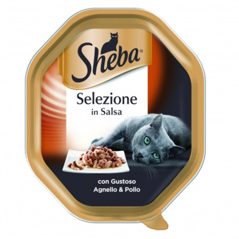 SHEBA Selection in Sauce mit leckerem Lamm und Hühnchen 85 gr.
