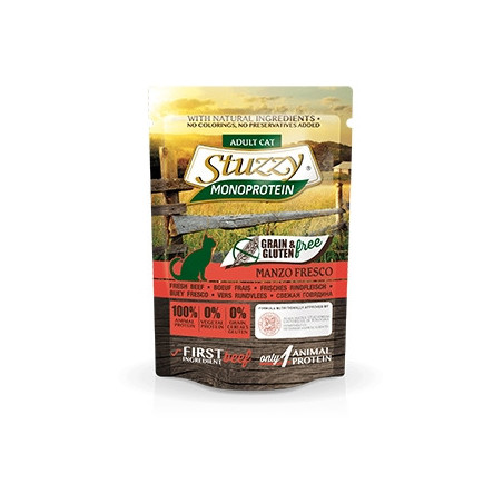 STUZZY CAT Monoprotein Grain & Gluten Free Manzo Fresco 85 gr. - 