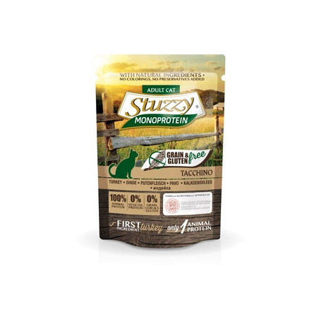 STUZZY CAT Monoprotein Grain & Gluten Free Tacchino 85 gr. - 