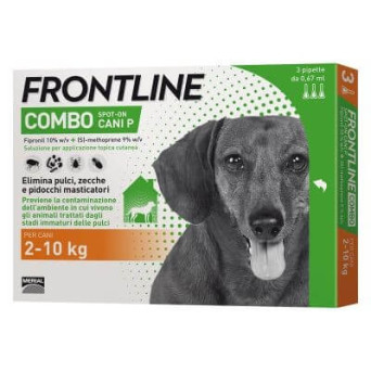 Frontline combo cani piccoli 3 pipette  2-10 kg 0,67 ml - 