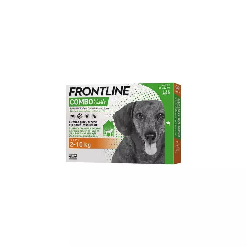 Frontline combo small dogs 3 pipettes 2-10 kg 0.67 ml Frontline combo small dogs 3 pipettes 2-10 kg 0.67 ml