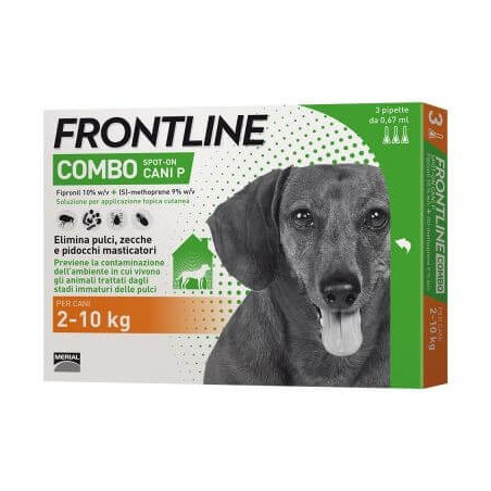 Frontline combo cani piccoli 3 pipette  2-10 kg 0,67 ml - 