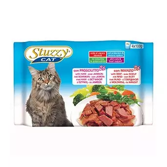 STUZZY CAT Schinken mit Rindfleisch (4 Dosen à 100 gr.)