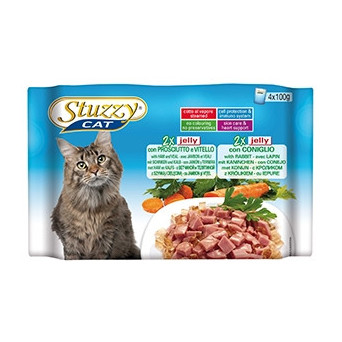 STUZZY CAT Prosciutto con Manzo (4 lattine da 100 gr.) - 