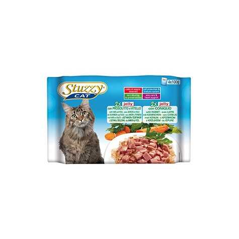 STUZZY CAT Prosciutto con Manzo (4 lattine da 100 gr.) -