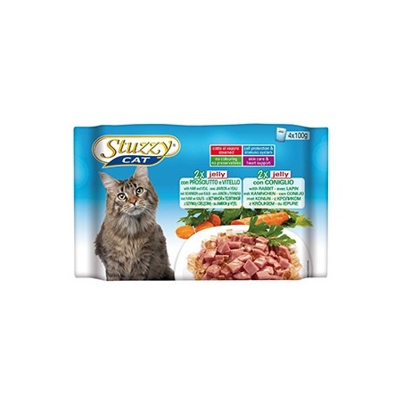 STUZZY CAT Prosciutto con Manzo (4 lattine da 100 gr.) - 