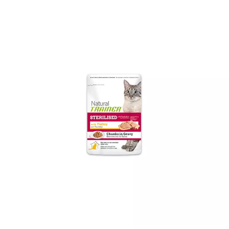 TRAINER Natural Adult Sterilized Turkey Bocconcini 85 gr. TRAINER Natural Adult Sterilized Turkey Bocconcini 85 gr.