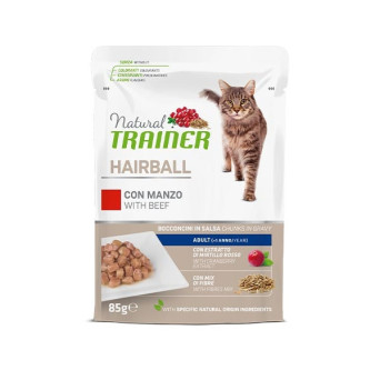 TRAINER Natural Hairball Adult con Manzo 85 gr. - 