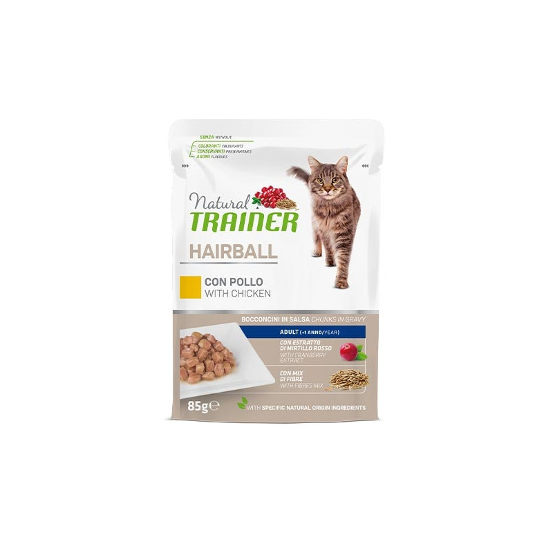 TRAINER Natural Hairball Adult con Pollo 85 gr.