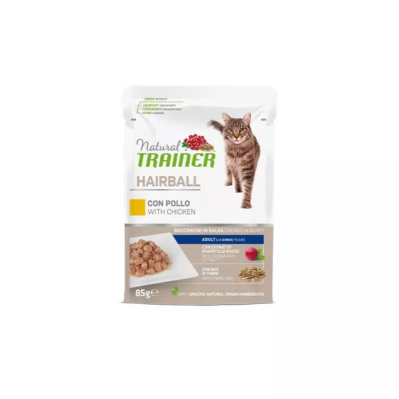 TRAINER Natural Hairball Adult con Pollo 85 gr.
