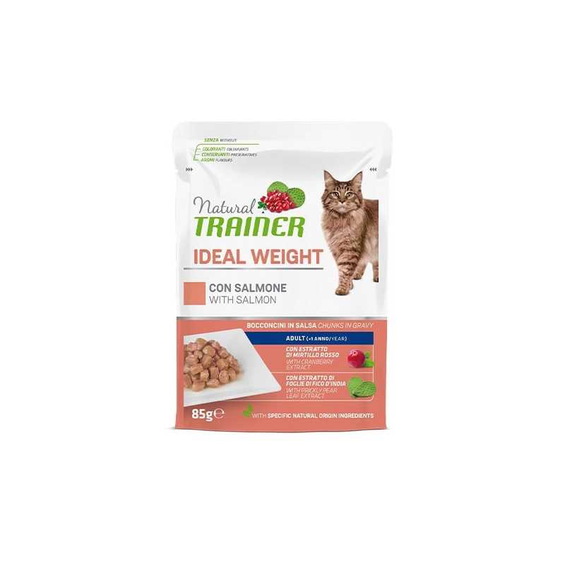 TRAINER Natural Ideal Weight Adult avec Saumon 85 g. TRAINER Natural Ideal Weight Adult avec Saumon 85 g.
