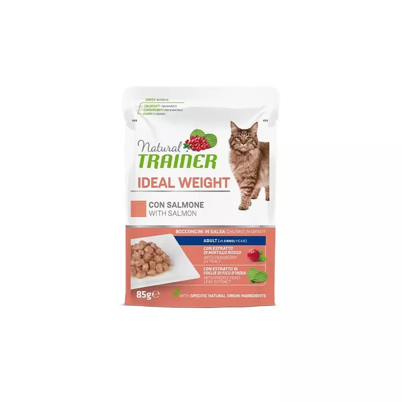TRAINER Natural Ideal Weight Adult with Salmon 85 gr. TRAINER Natural Ideal Weight Adult with Salmon 85 gr.