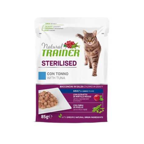 TRAINER Natural Sterilised Adult avec Thon et Fibra di Pisello 85 g.