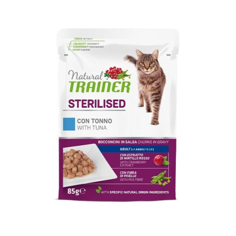 TRAINER Natural Sterilized Adult with Tuna and Pea Fiber 85 gr.