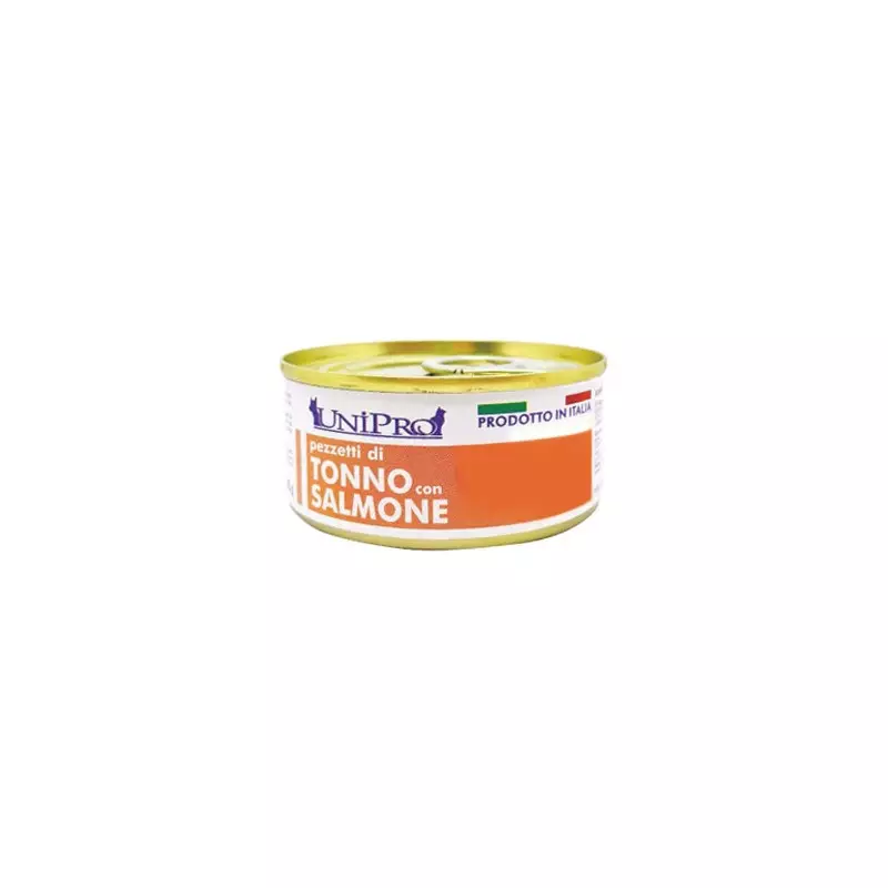 UNIPRO Pezzetti di Tonno con Salmone 85 gr. UNIPRO Pezzetti di Tonno con Salmone 85 gr.