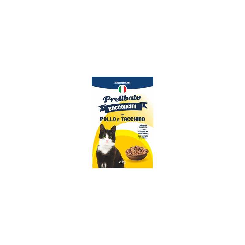 UNIPRO Prelibato Bocconcini avec Poulet et Dinde 85 g. UNIPRO Prelibato Bocconcini avec Poulet et Dinde 85 g.