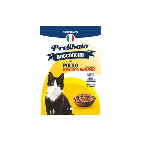 UNIPRO Delicious Chunks mit Huhn für Sterilisierte und Übergewichtige 85 gr.