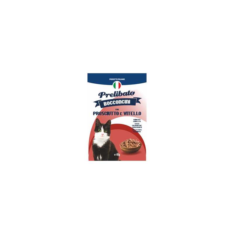UNIPRO Prelibato Bocconcini avec Jambon et Veau 85 g. UNIPRO Prelibato Bocconcini avec Jambon et Veau 85 g.