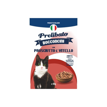 UNIPRO Prelibato Bocconcini con Prosciutto e Vitello 85 gr. - 