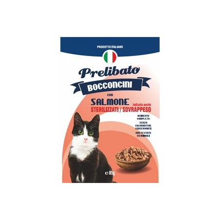 UNIPRO Prelibato Bocconcini con Salmone per Sterilizzati e Sovrappeso 85 gr. - 